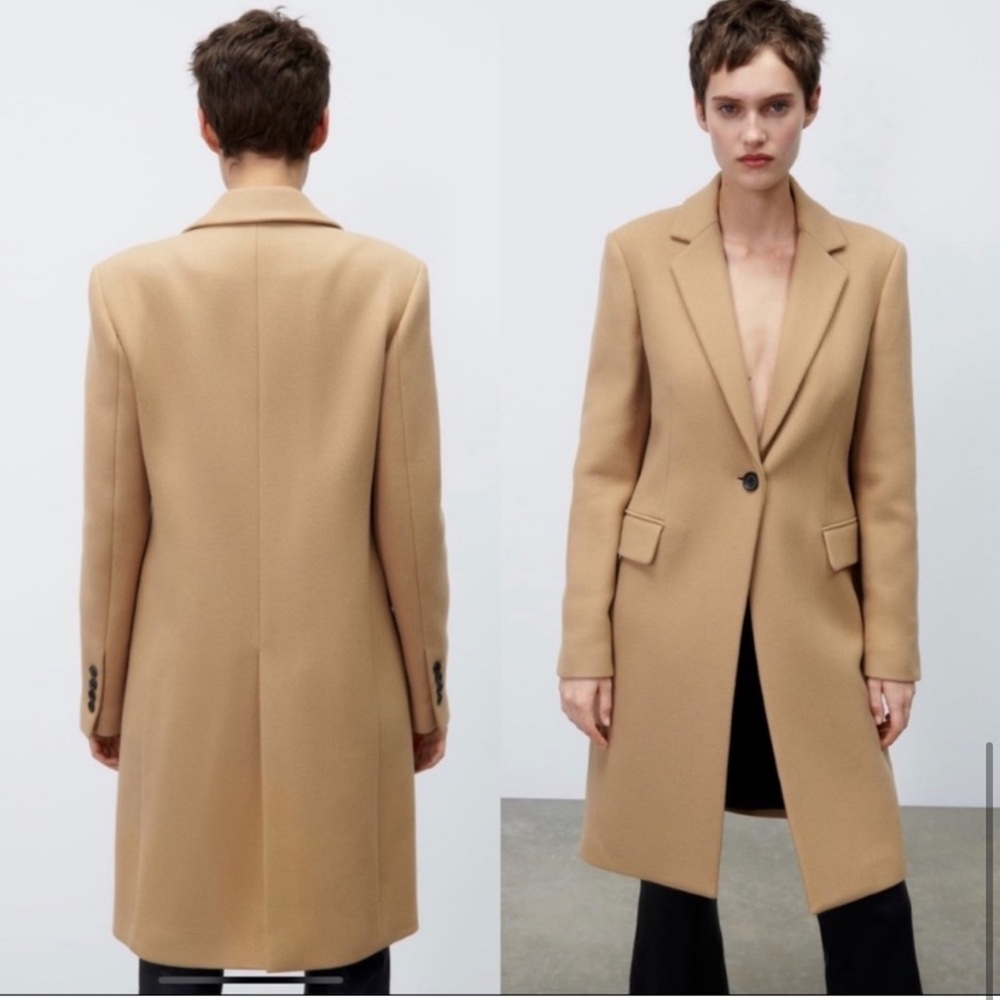 Menswear style wool coat